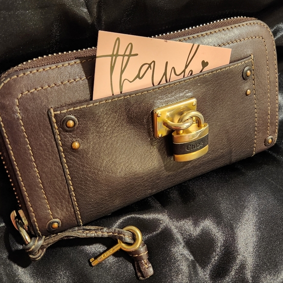 Chloe Handbags - CHLOE Paddington Leather Wallet with Lock & Key